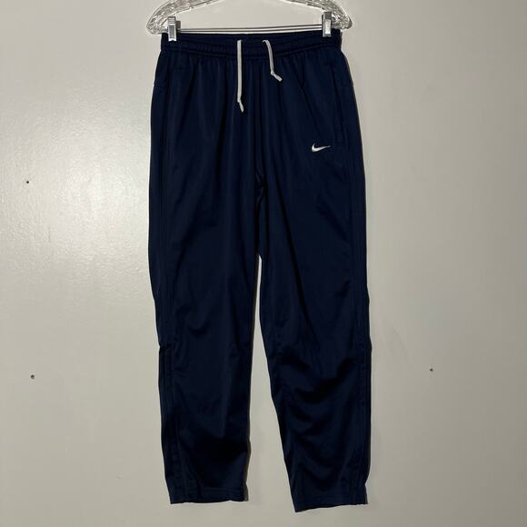 Nike Tapered Leg White Swoosh Activewear Blue Sweatpants Men’s Size Small - Picture 1 of 7